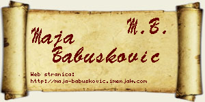 Maja Babušković vizit kartica